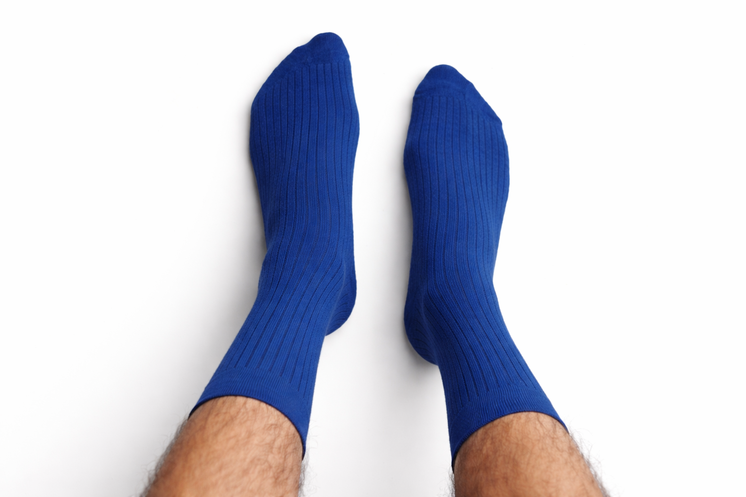Blue Crew Length Bamboo socks