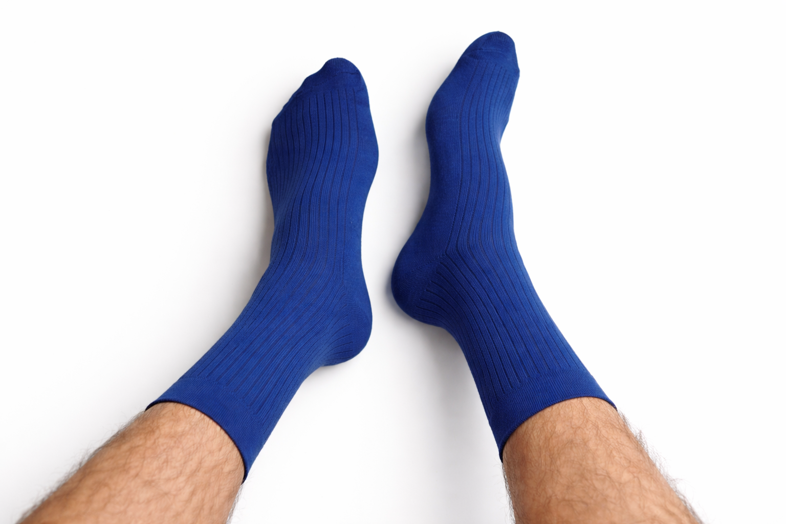Blue Crew Length Bamboo socks