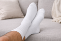 White Crew Length Bamboo Socks