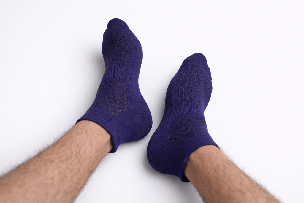 Navy Blue Ankle Length Bamboo socks